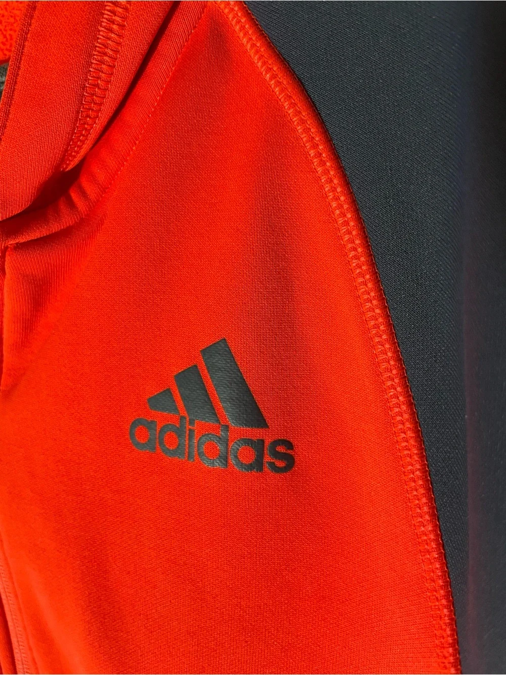 adidas Red and Navy Hooded Full-Zip Jacket for Kids